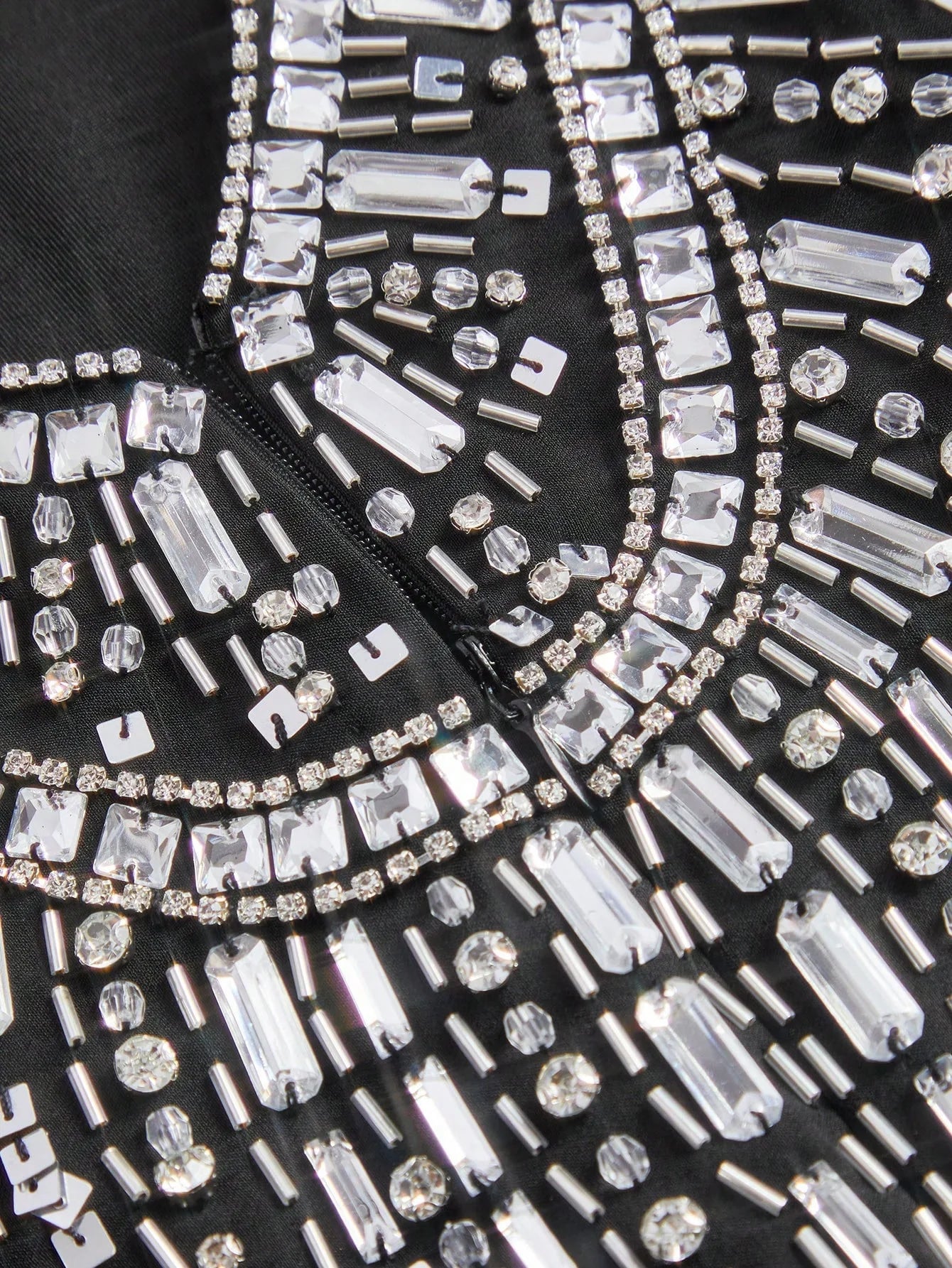 Goddess Luxury Stand Collar Sleeveless Rhinestone Embellished Bodycon Maxi Backless Dress Modesty