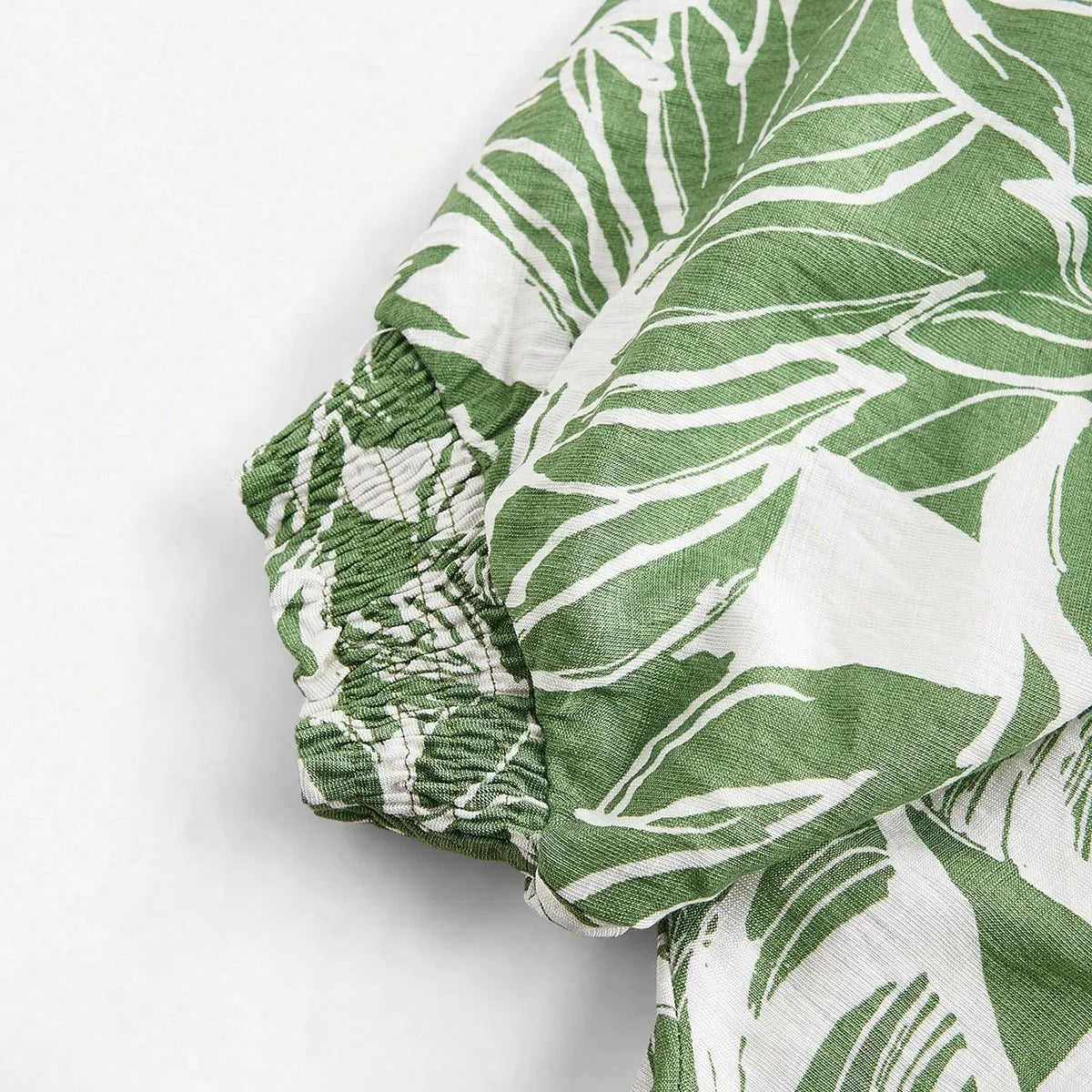 Green Plant amp Floral Print Loose Halter Backless Dress Elegant amp Suitable For Beach Festival