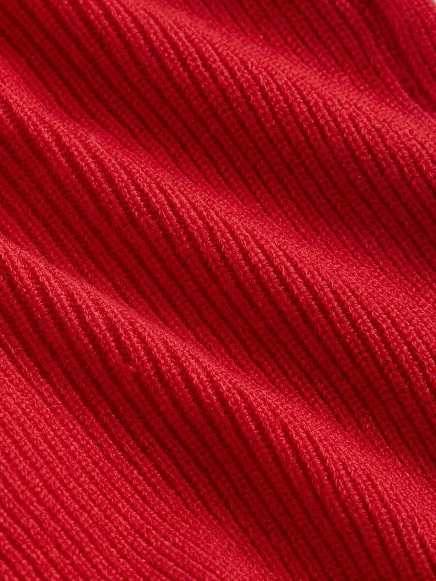 Halter Neck 3D Floral HollowOut Red Knitted TopRed TopChristmas Women TopsRed Sexy TopMermaid