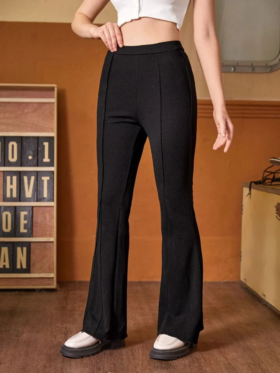 High Waist Flare Leg Pants