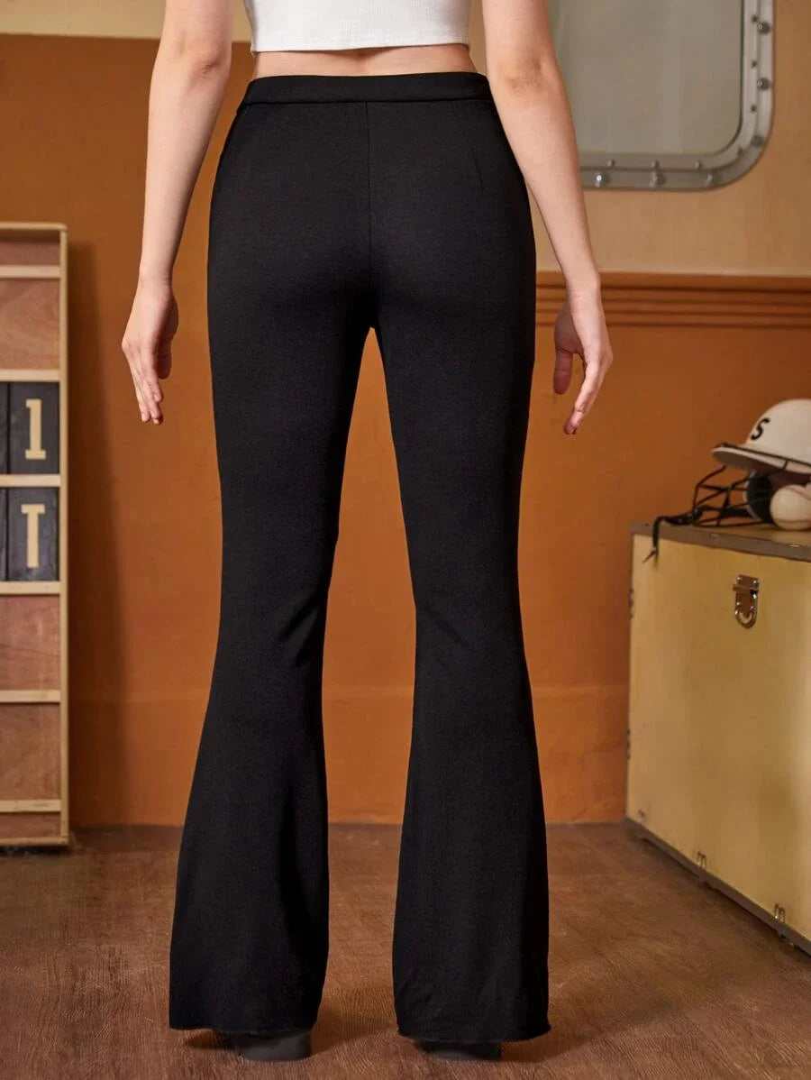 High Waist Flare Leg Pants