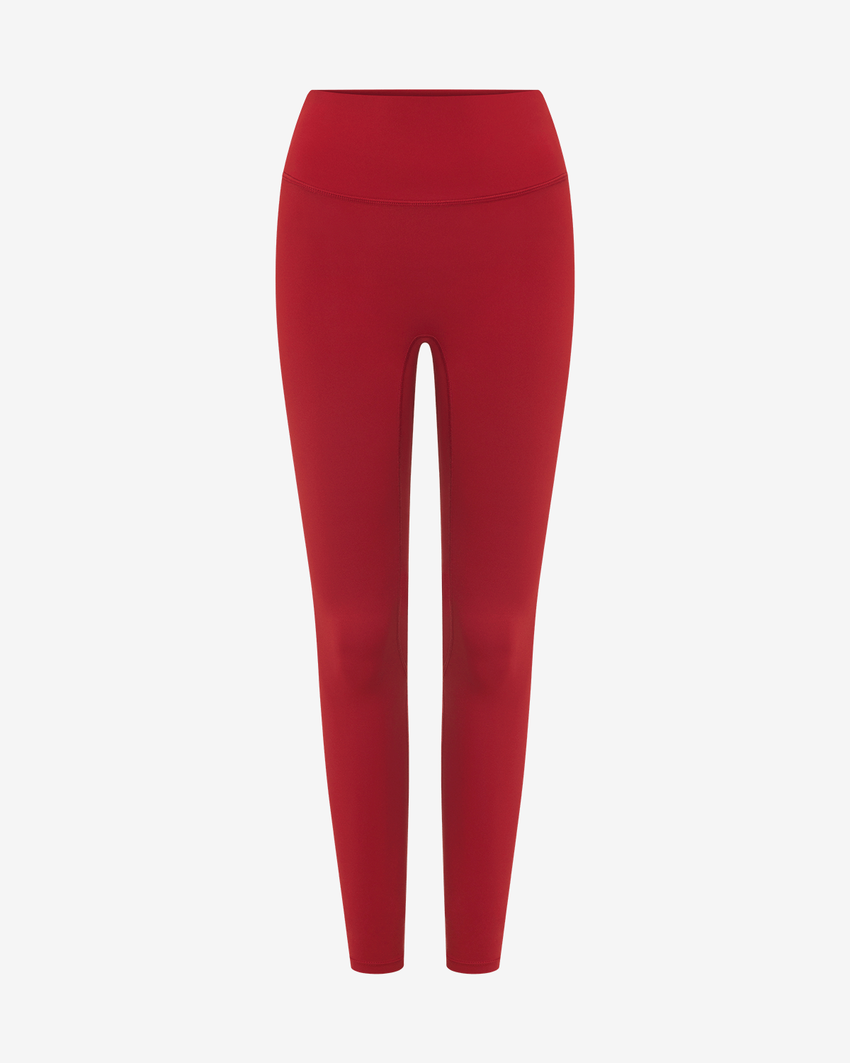 High - waisted activewear leggings with moisture - wicking fabric - Red