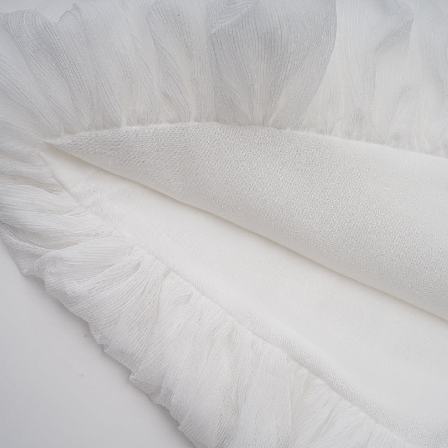 Hortense white floralappliqué pleated tulle mini dress