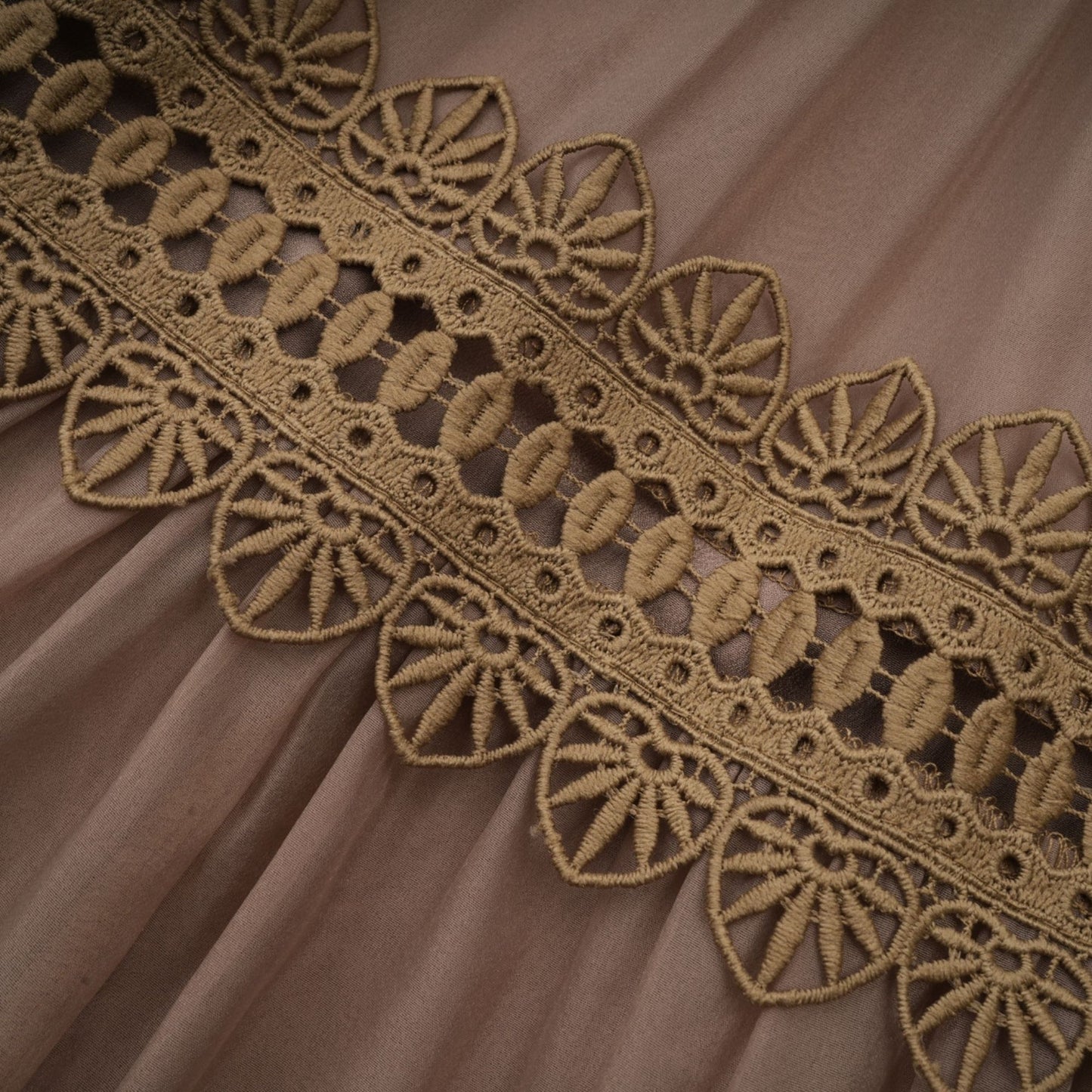 Inès lace cutout layered mini dress