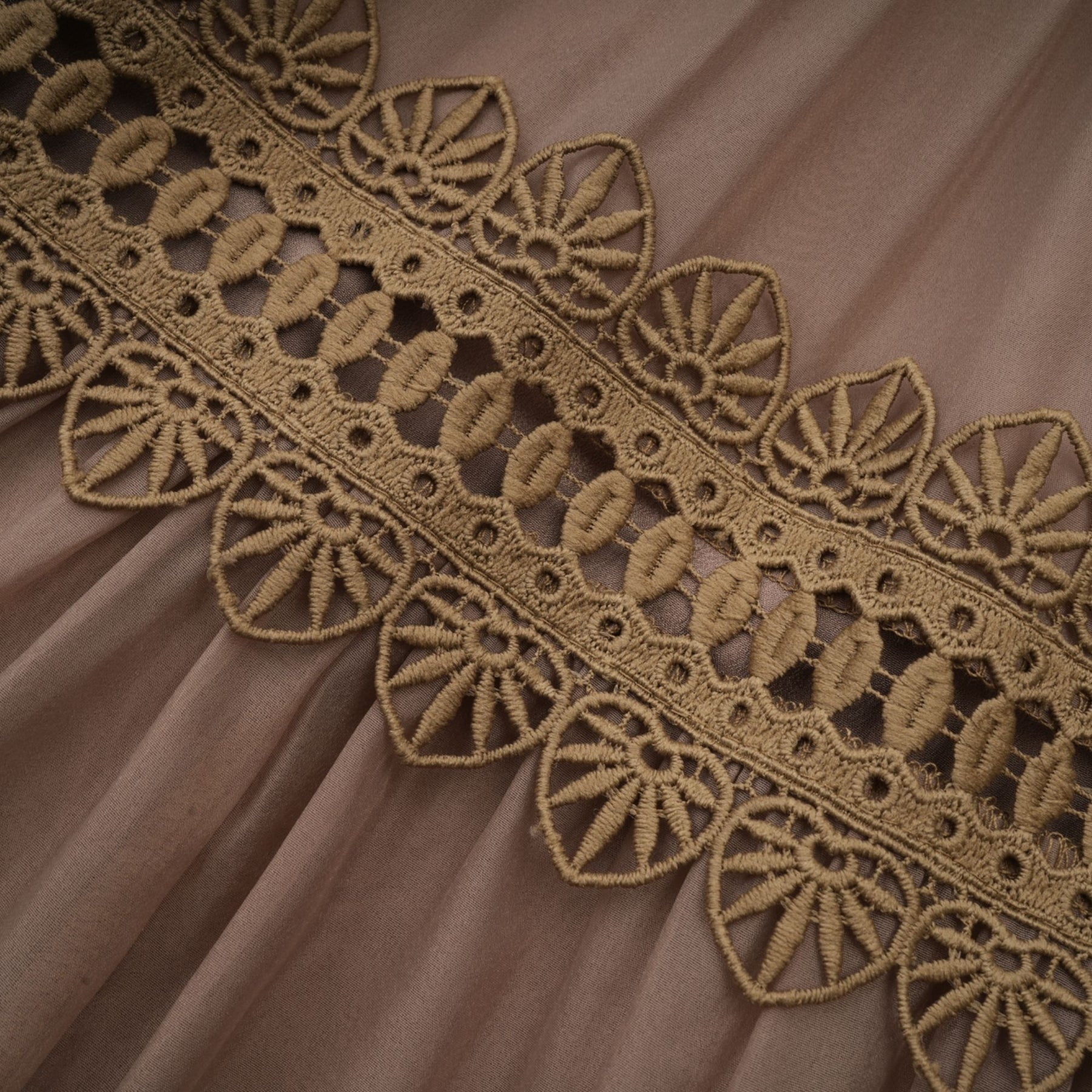 Inès lace cutout layered mini dress