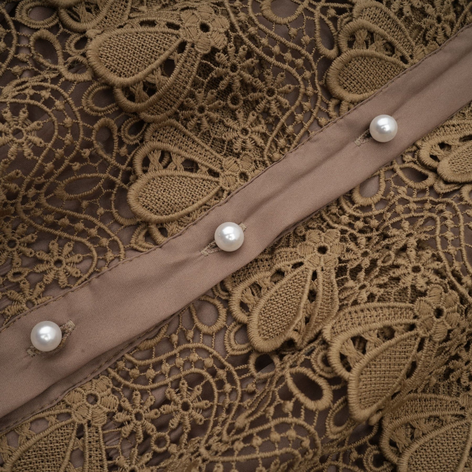 Inès lace cutout layered mini dress