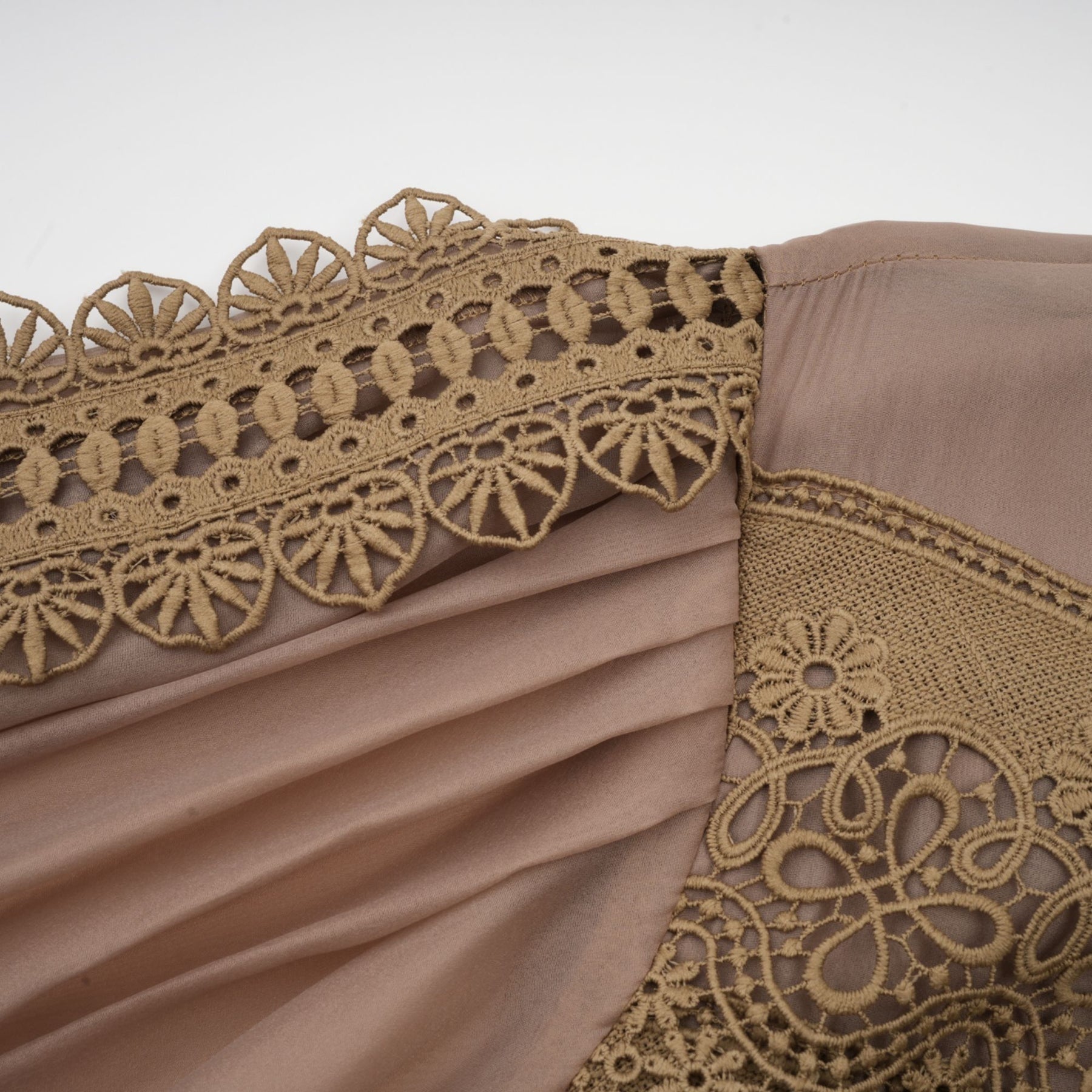 Inès lace cutout layered mini dress