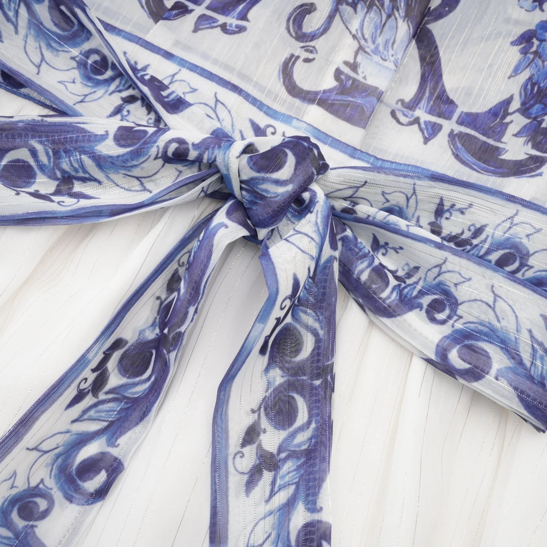 Isabelle patternprint cinchwaist midi dress