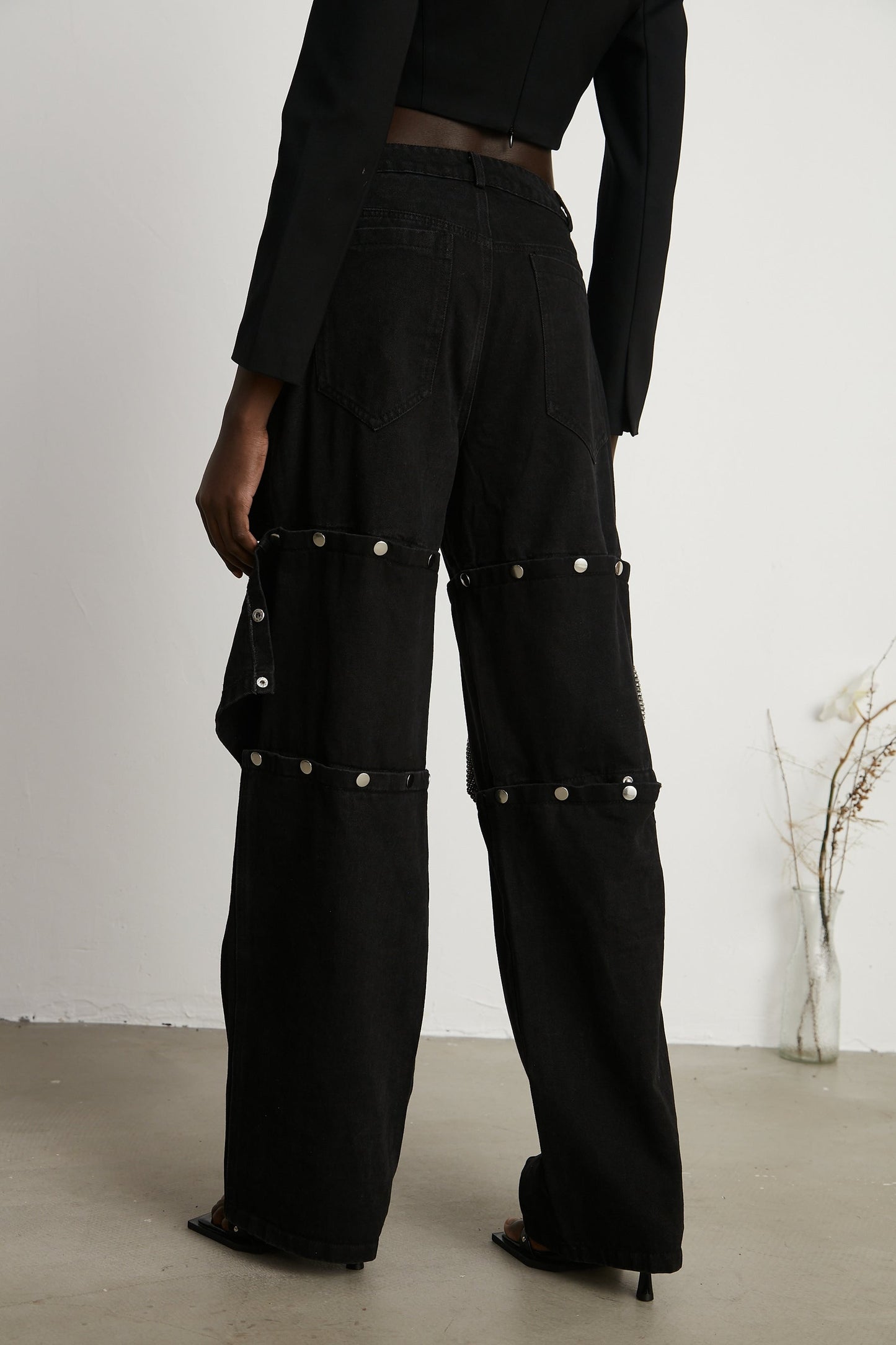 Janelle buttoned straightleg jeans
