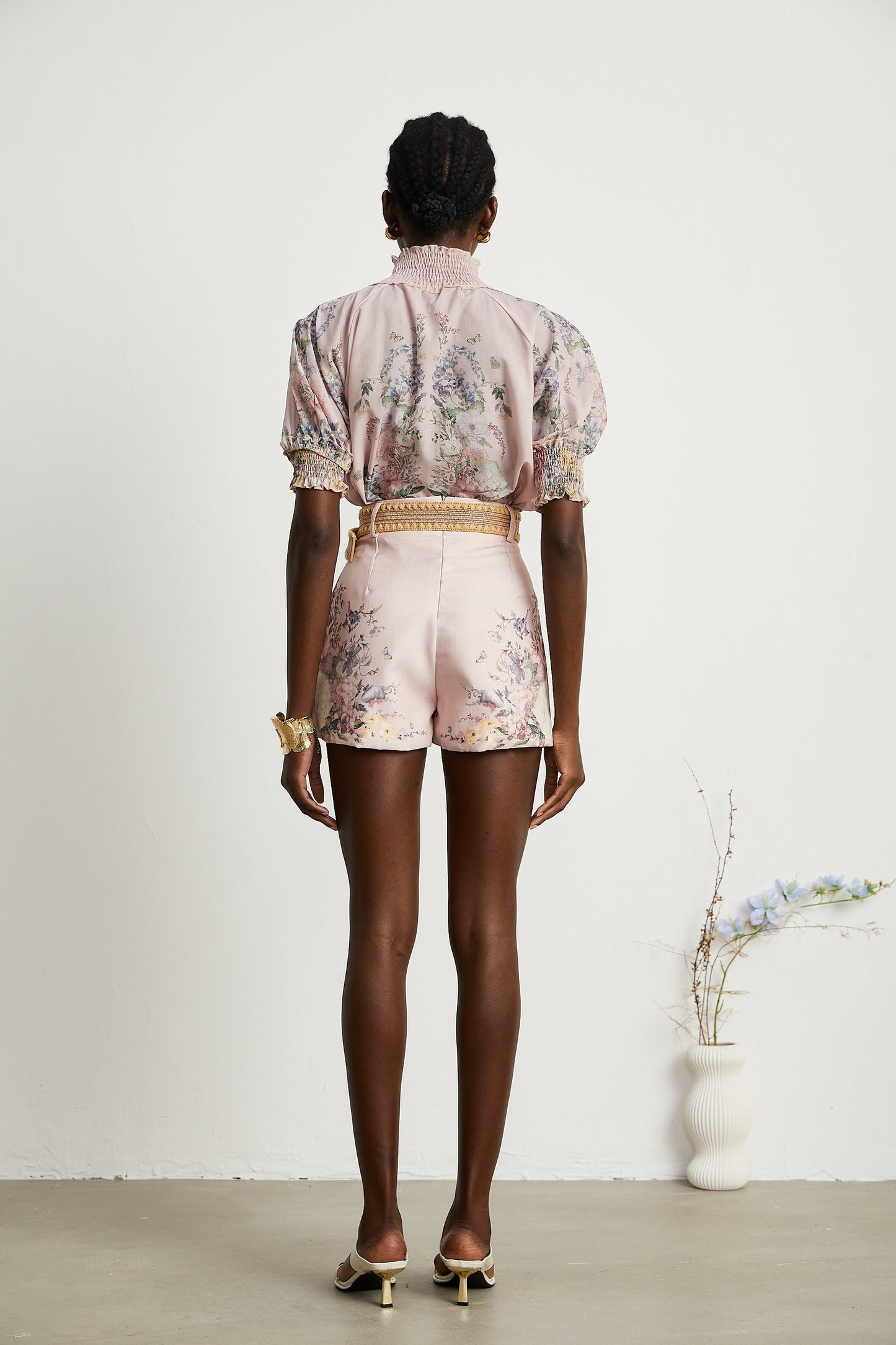 Janelle floralprint shirt shorts matching set