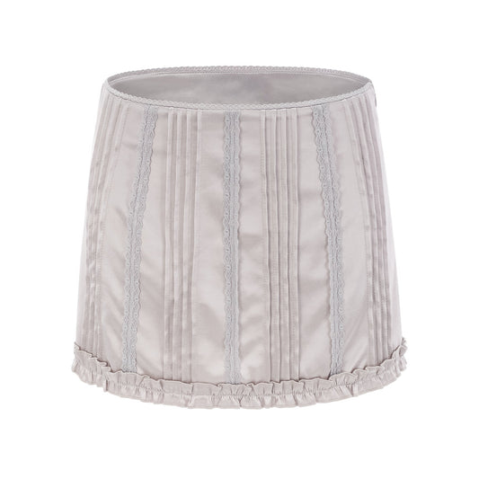 Juliette lace stripes pleated skirt