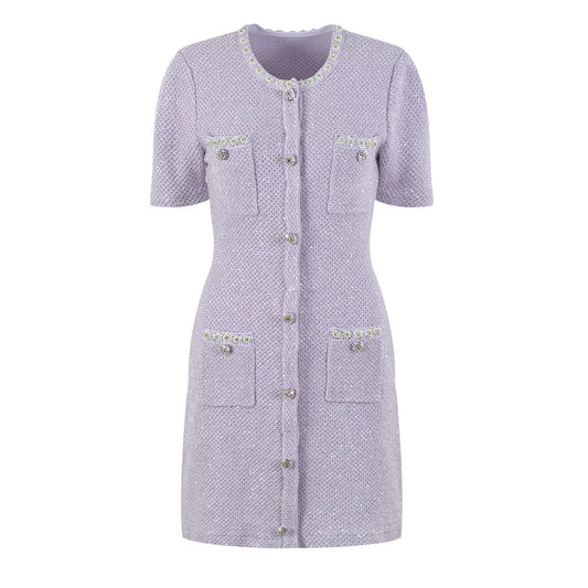 Léocadie purple embellished mini dress