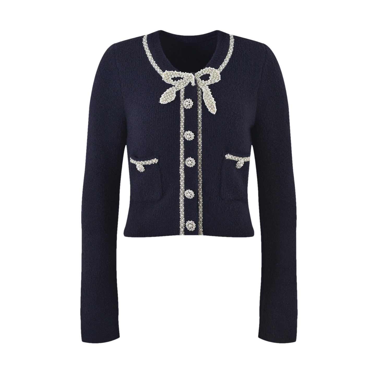 Liane fauxpearl embellished jacket skirt matching set