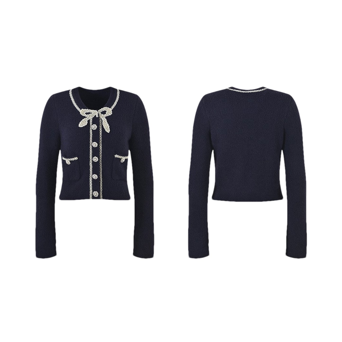 Liane fauxpearl embellished jacket skirt matching set