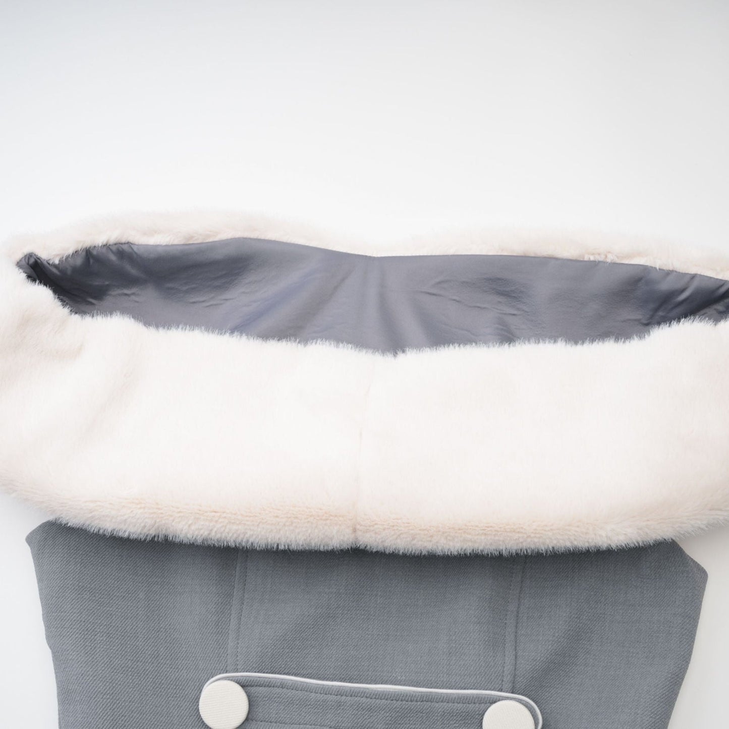 Lina grey fauxfur mini dress