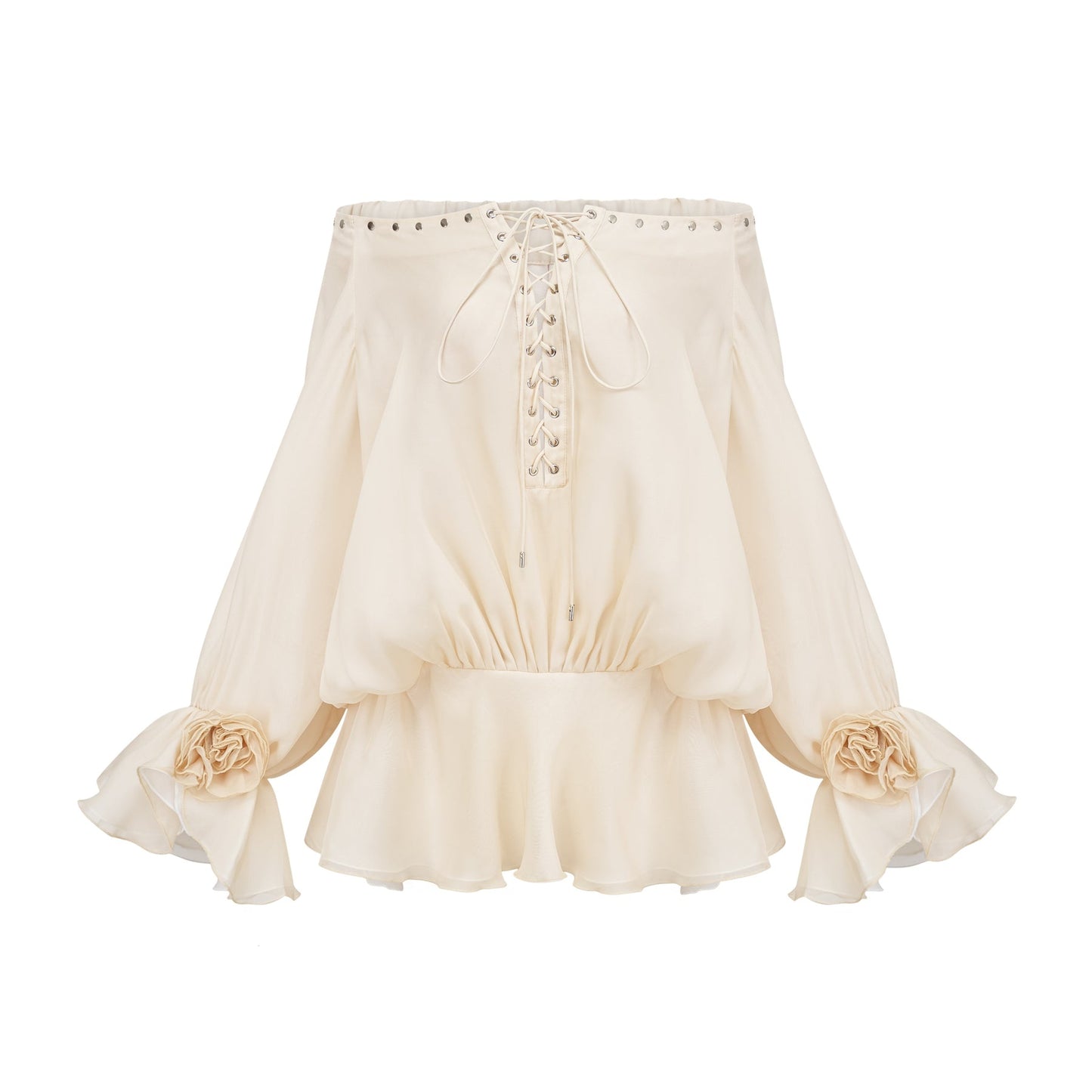 Lisette offshoulder chiffon mini dress