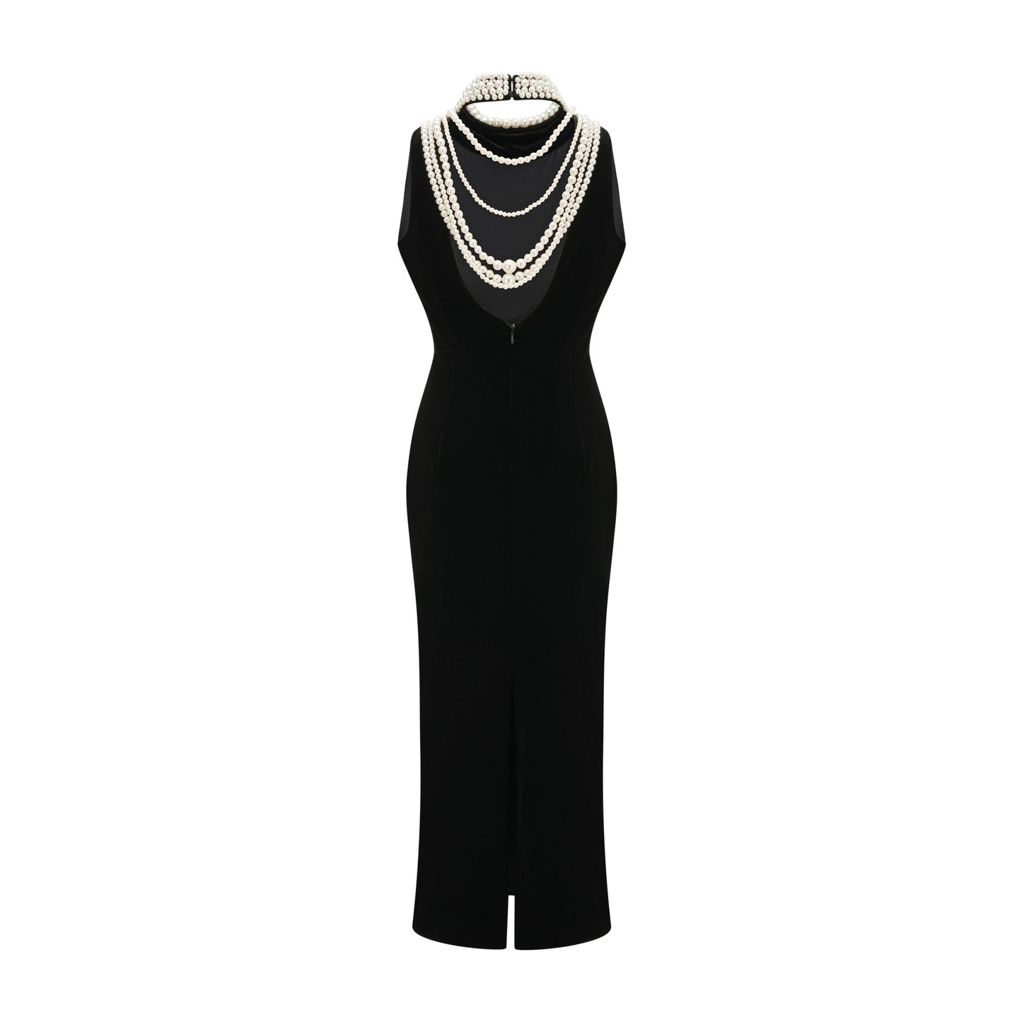 Lucena faux pearlembellished velvet dress