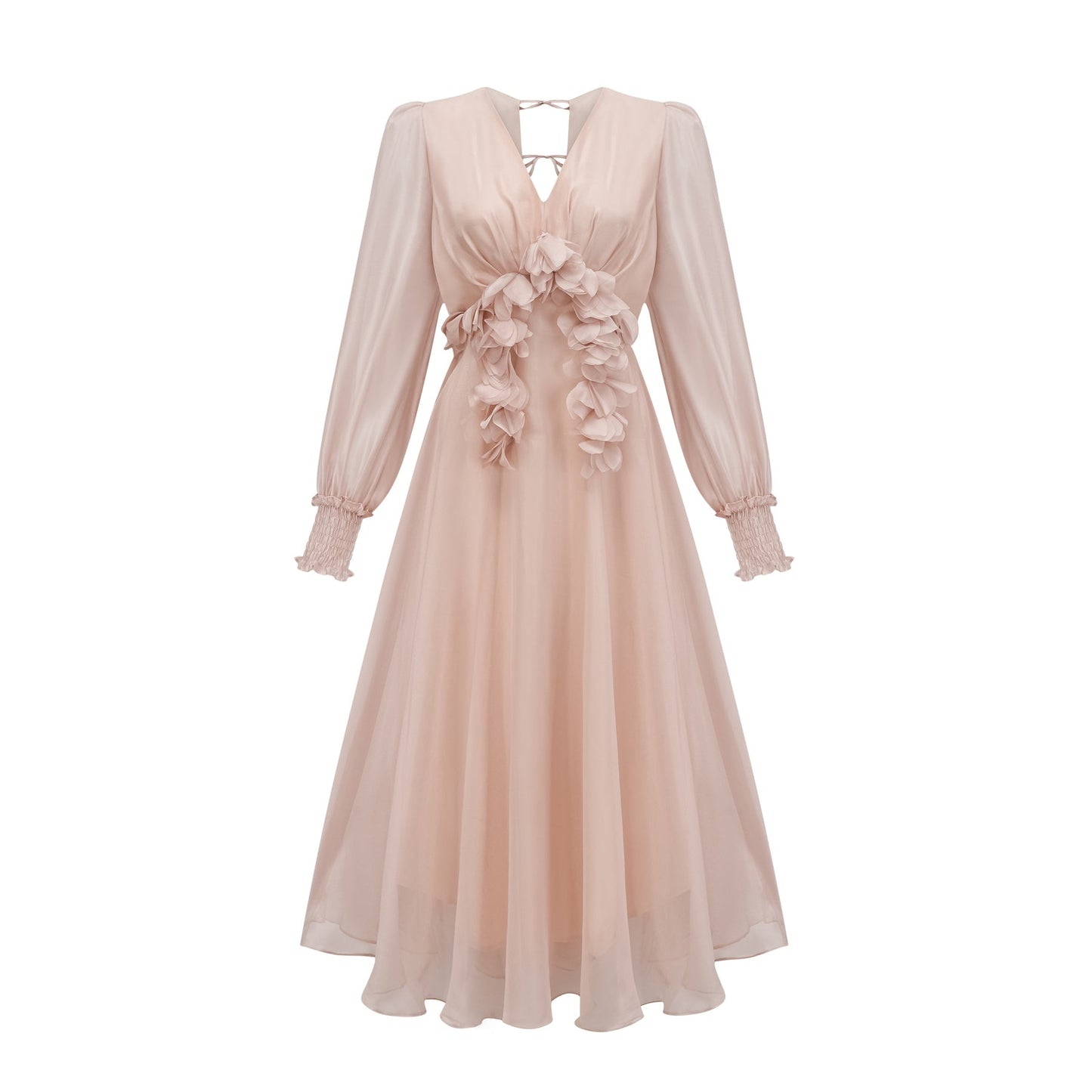 Lucie fauxfloral embellished midi dress