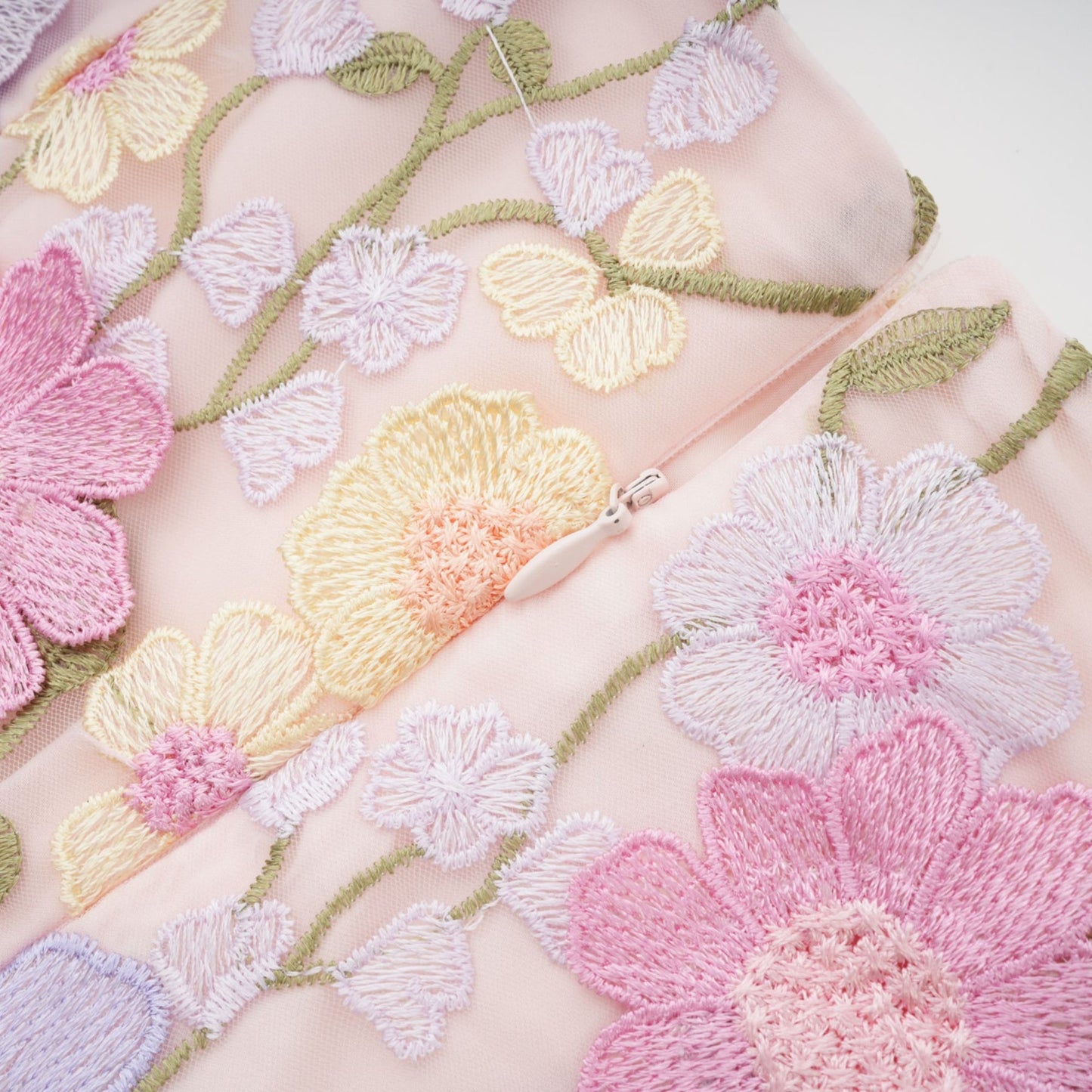 Malika petal embroidered top skirt matching set
