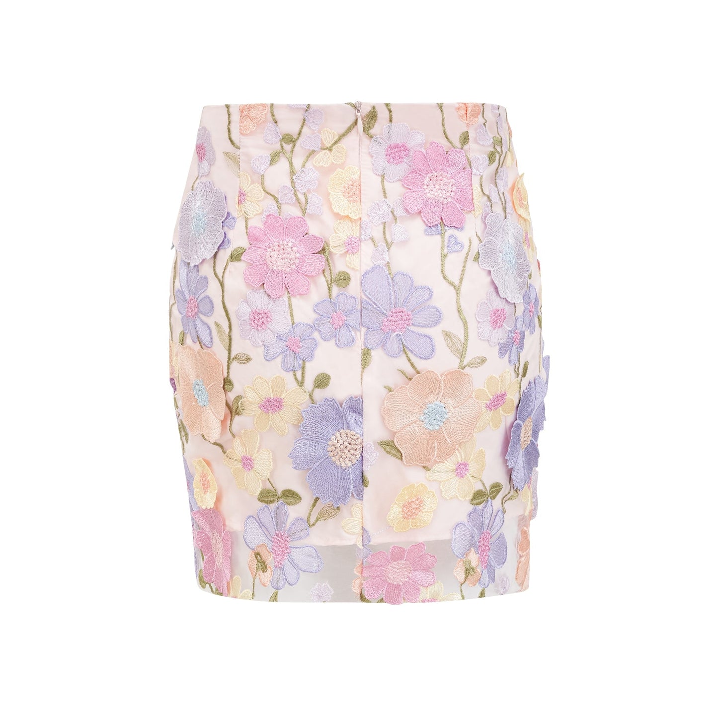 Malika petal embroidered top skirt matching set