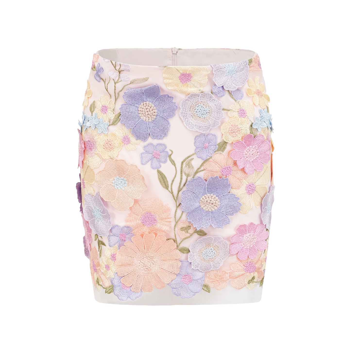 Malika petal embroidered top skirt matching set
