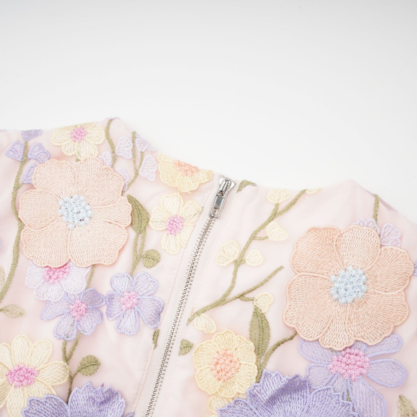 Malika petal embroidered top skirt matching set