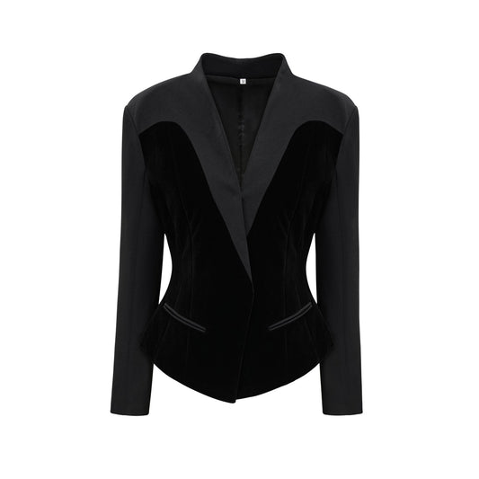 Mireille black panelled jacket