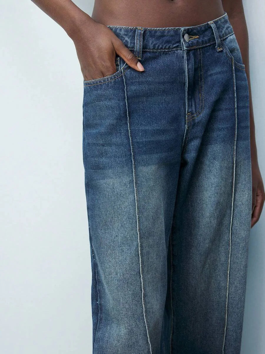 Modern Casual CloseFitting MidWaist Womens Jeans Fashion Classic Versatile SpringSummer Western