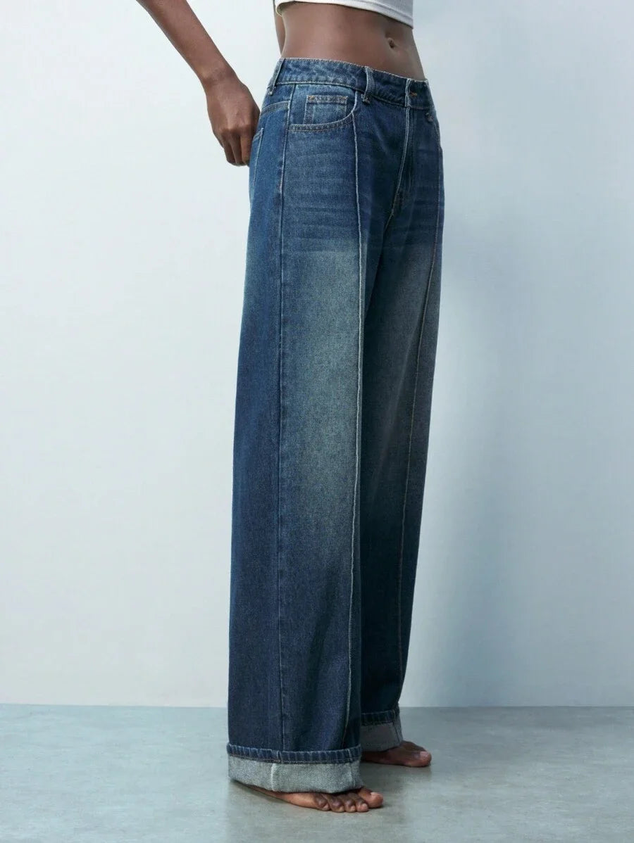 Modern Casual CloseFitting MidWaist Womens Jeans Fashion Classic Versatile SpringSummer Western