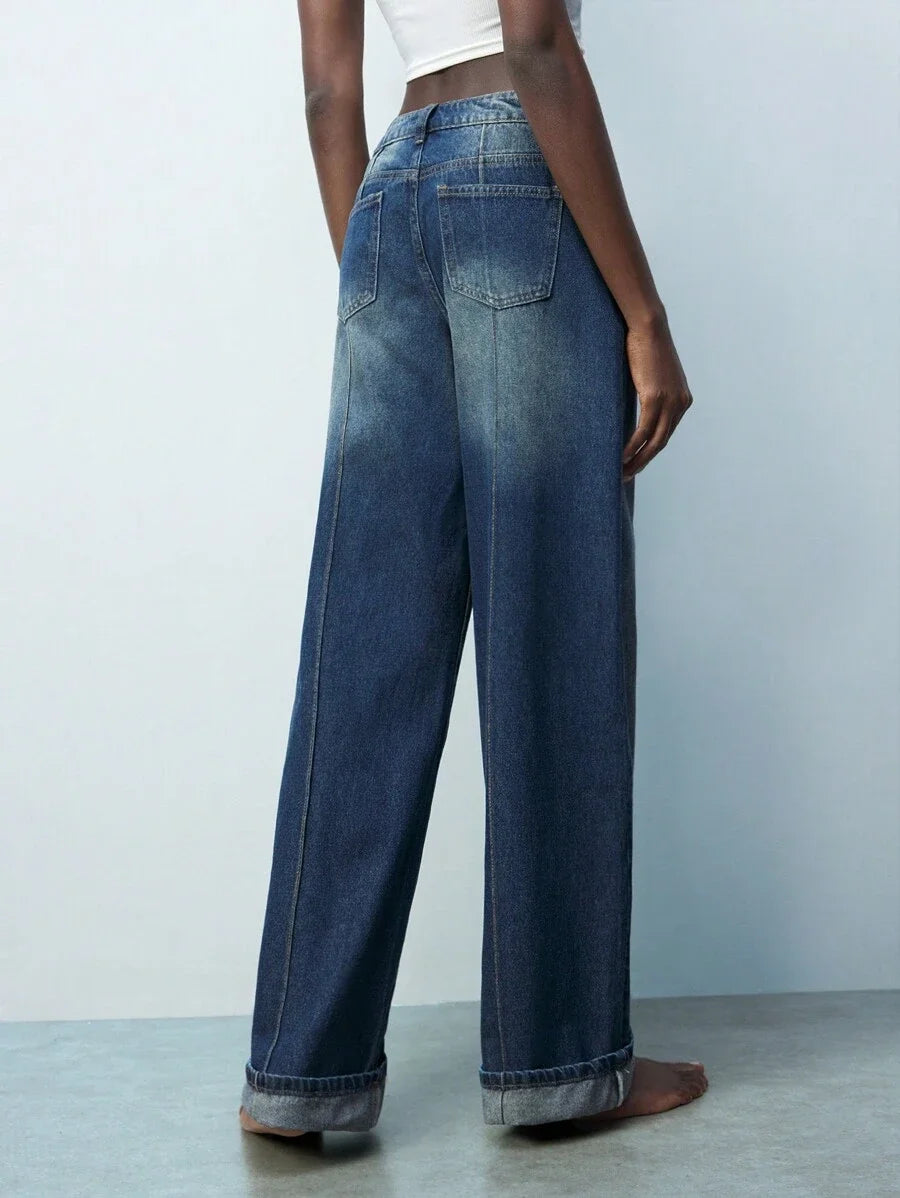 Modern Casual CloseFitting MidWaist Womens Jeans Fashion Classic Versatile SpringSummer Western