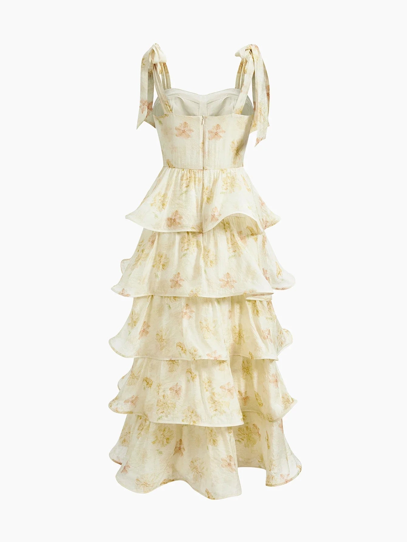 MULTILAYER TIEUP RUFFLE DRESS