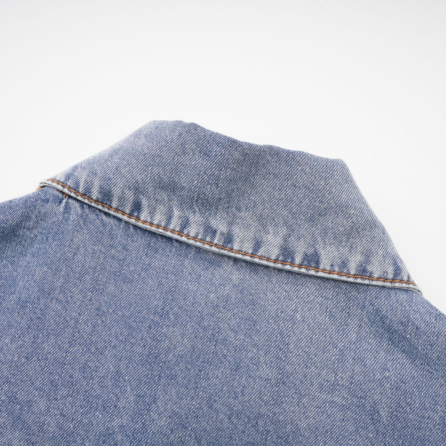 Nala jerseypanelled denim top skirt matching set