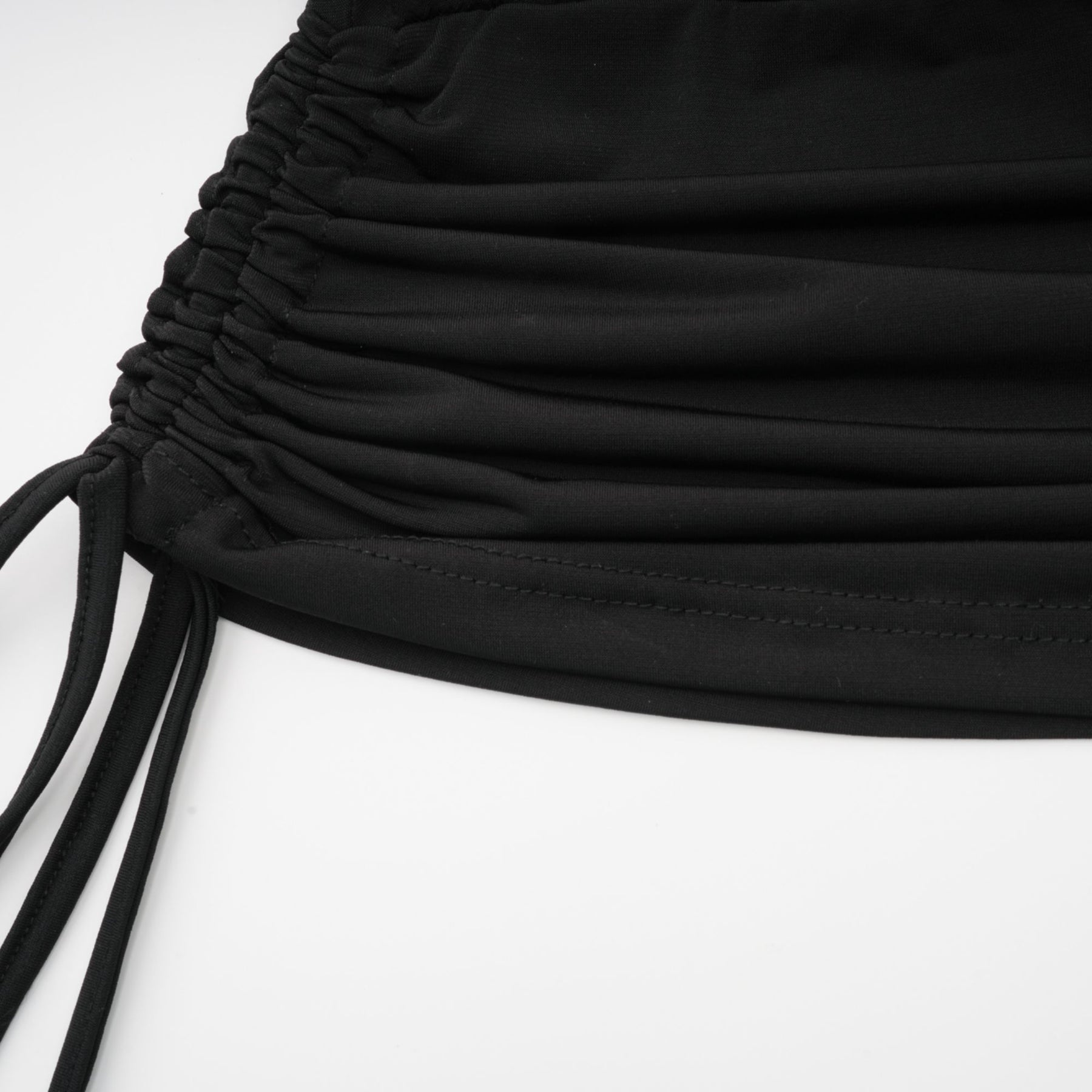 Nala jerseypanelled denim top  skirt matching set