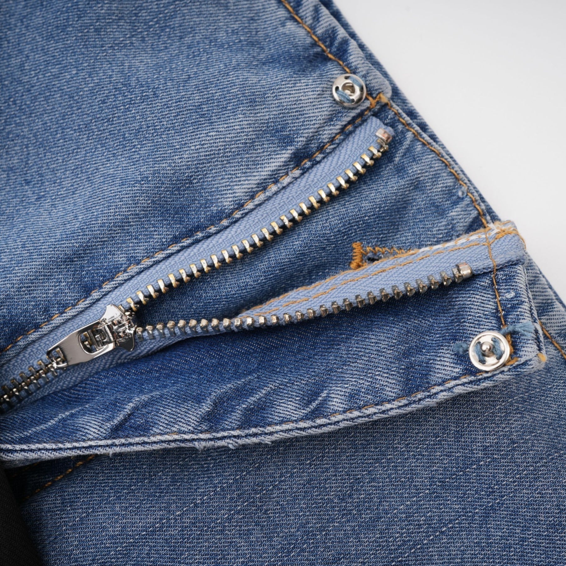 Nala jerseypanelled denim top  skirt matching set