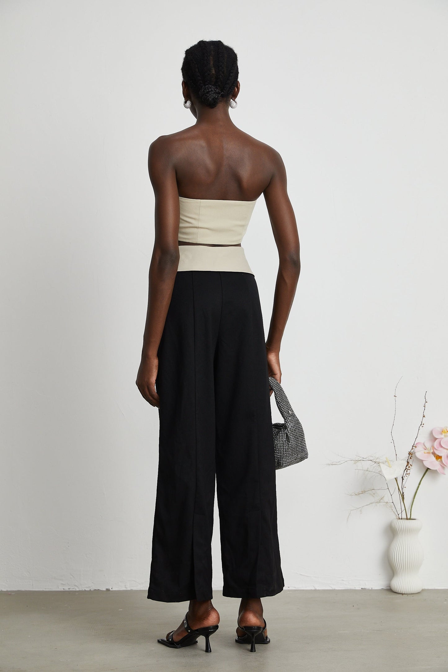 Naomi crop top trousers matching set