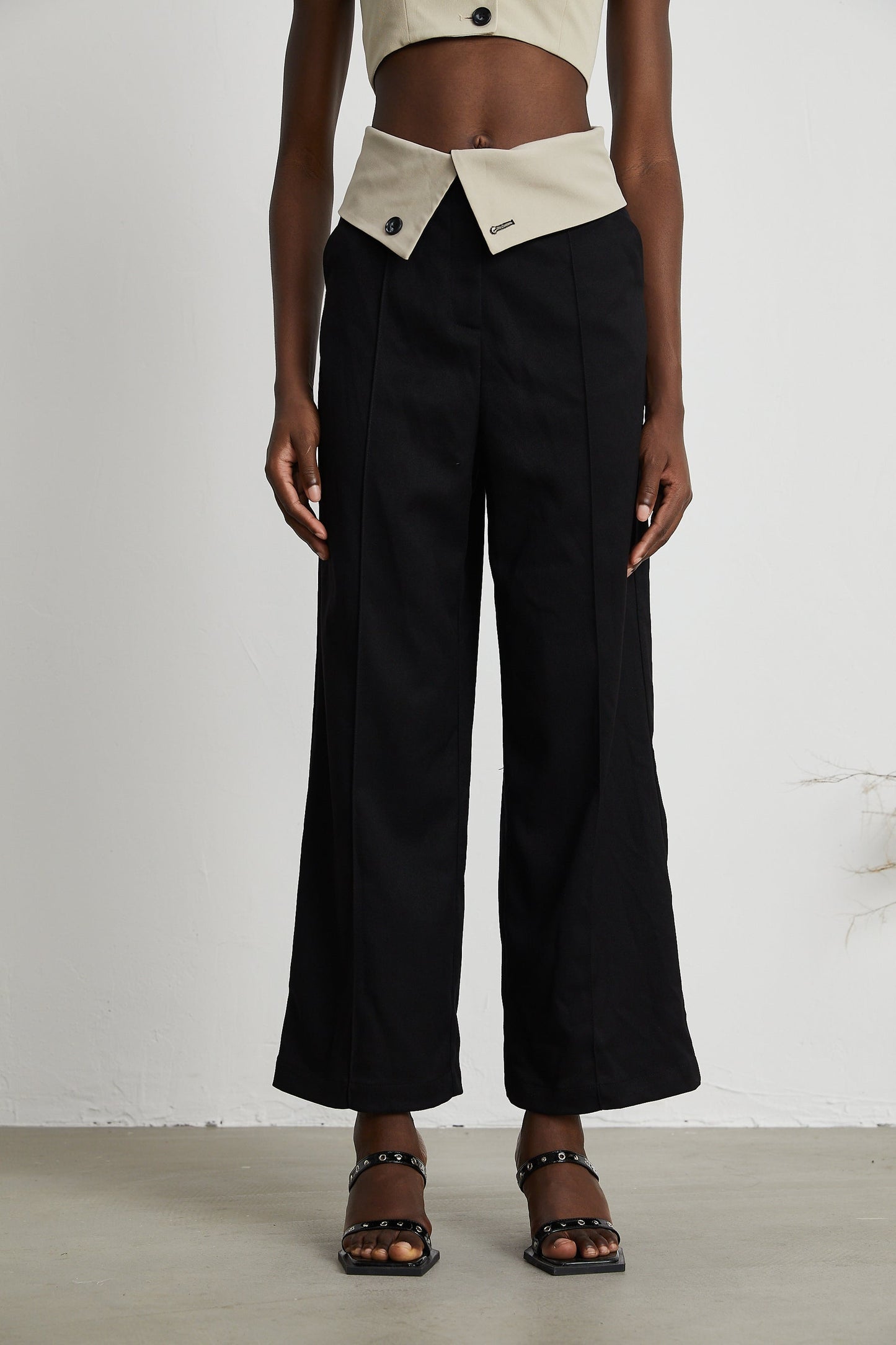 Naomi crop top trousers matching set