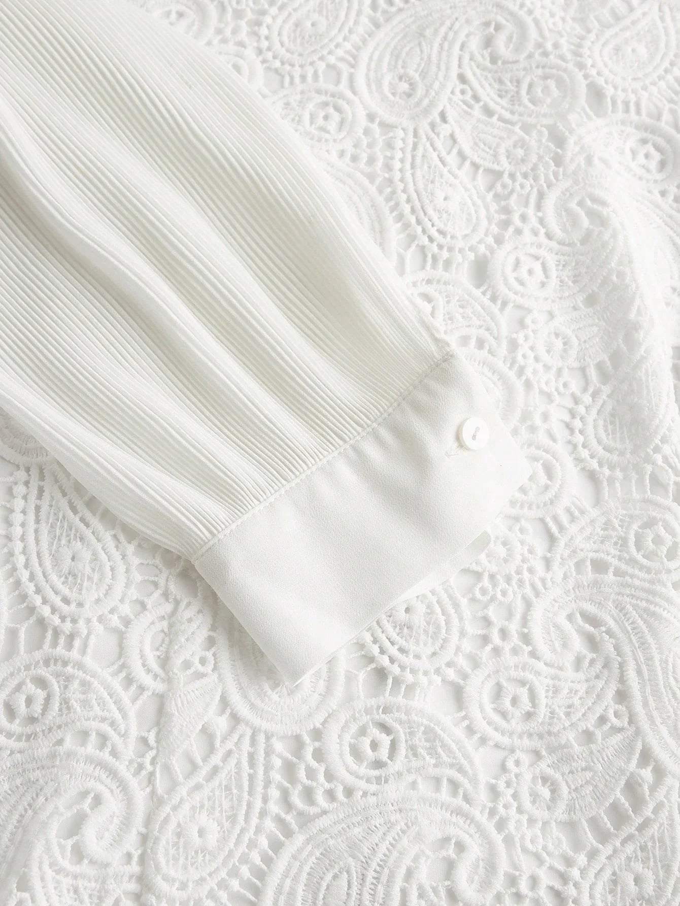 New Elegant White Lace Patchwork Chiffon Mini Dress Work Commute Festival Outfits
