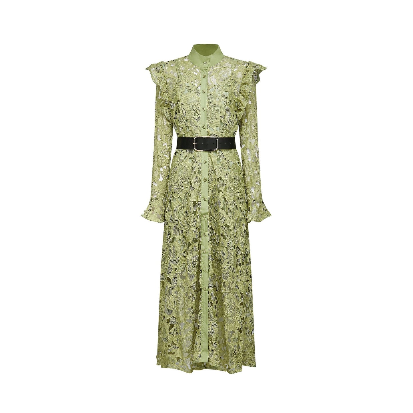 Noémie floralembroidered midi dress in Green