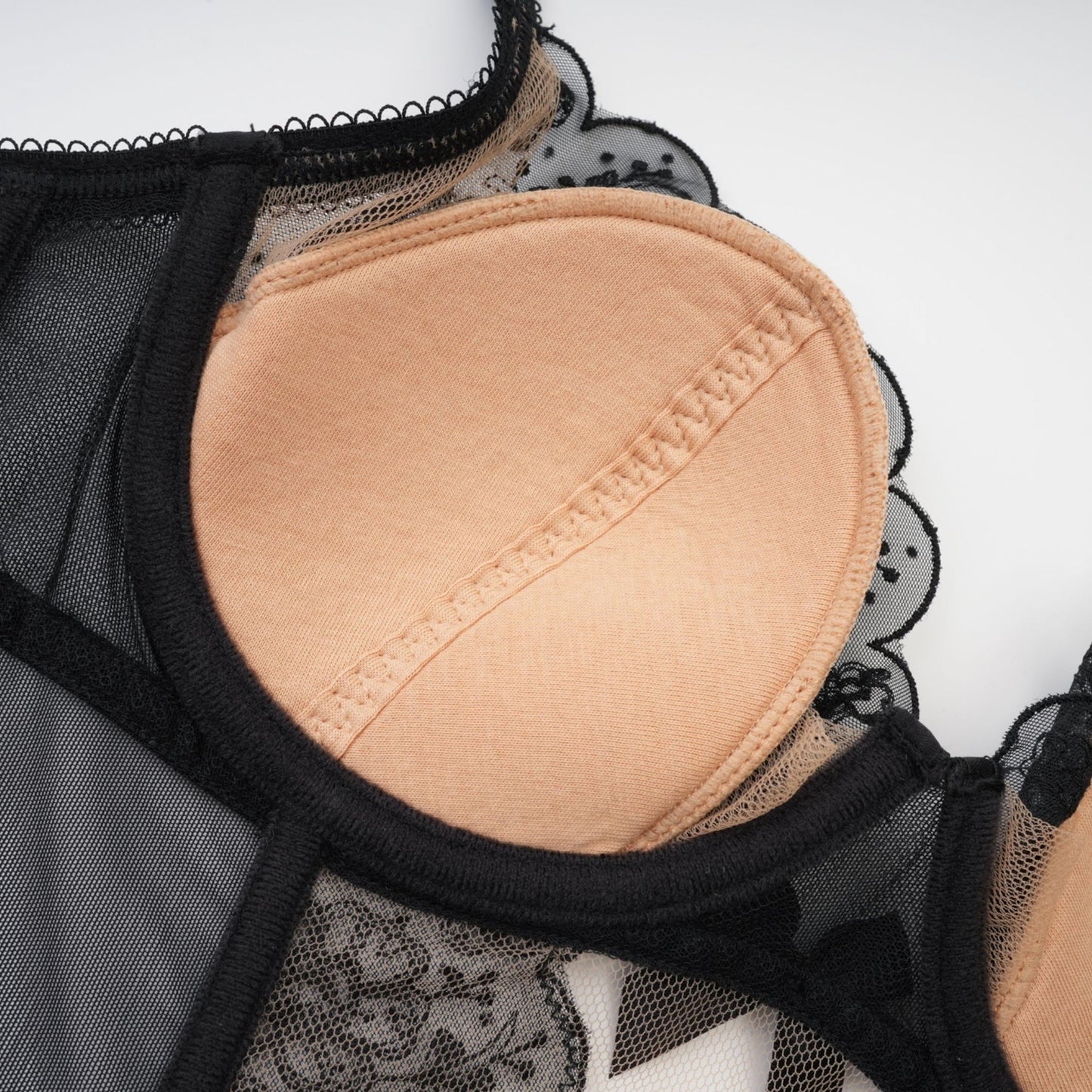 Noémie lacedetail mesh vest top