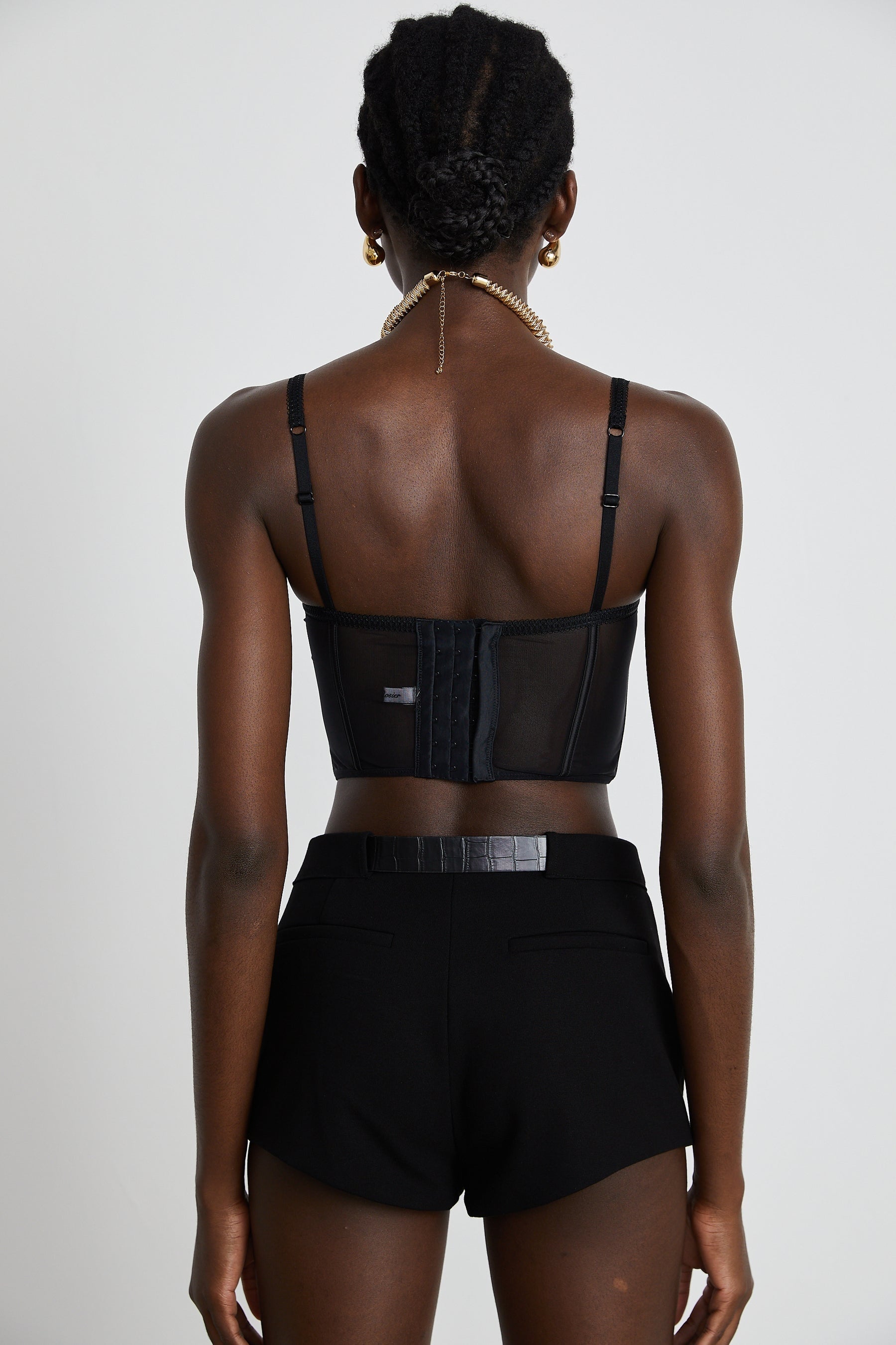 Noémie lacedetail mesh vest top