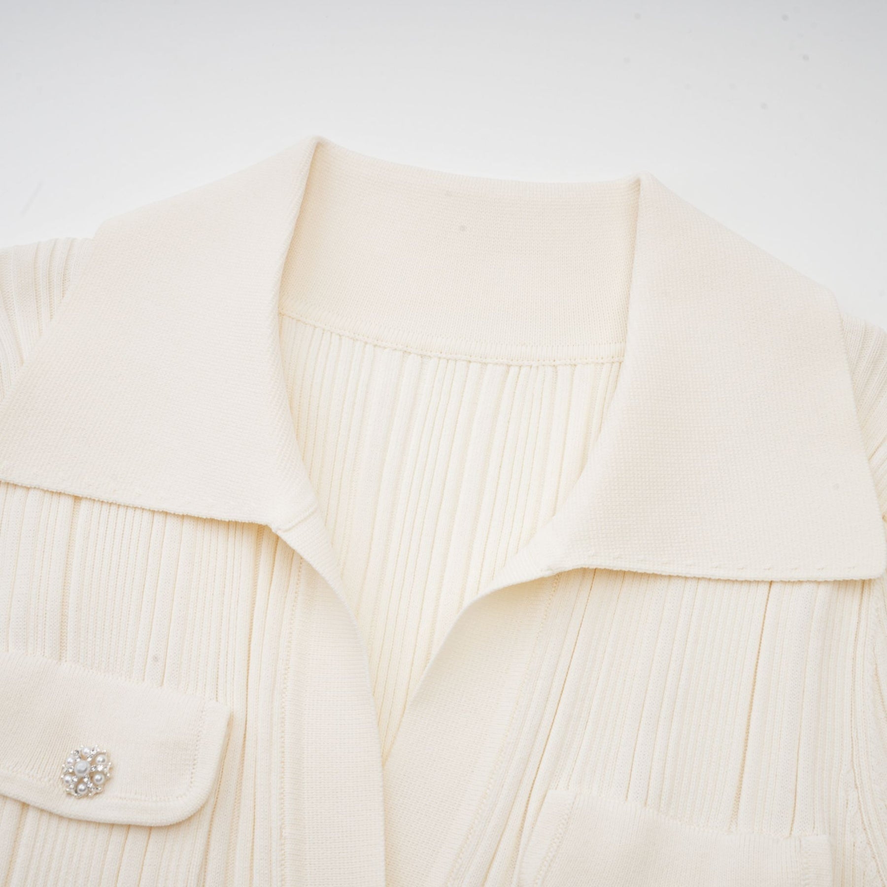 Nouria white mermaidhem knit midi dress