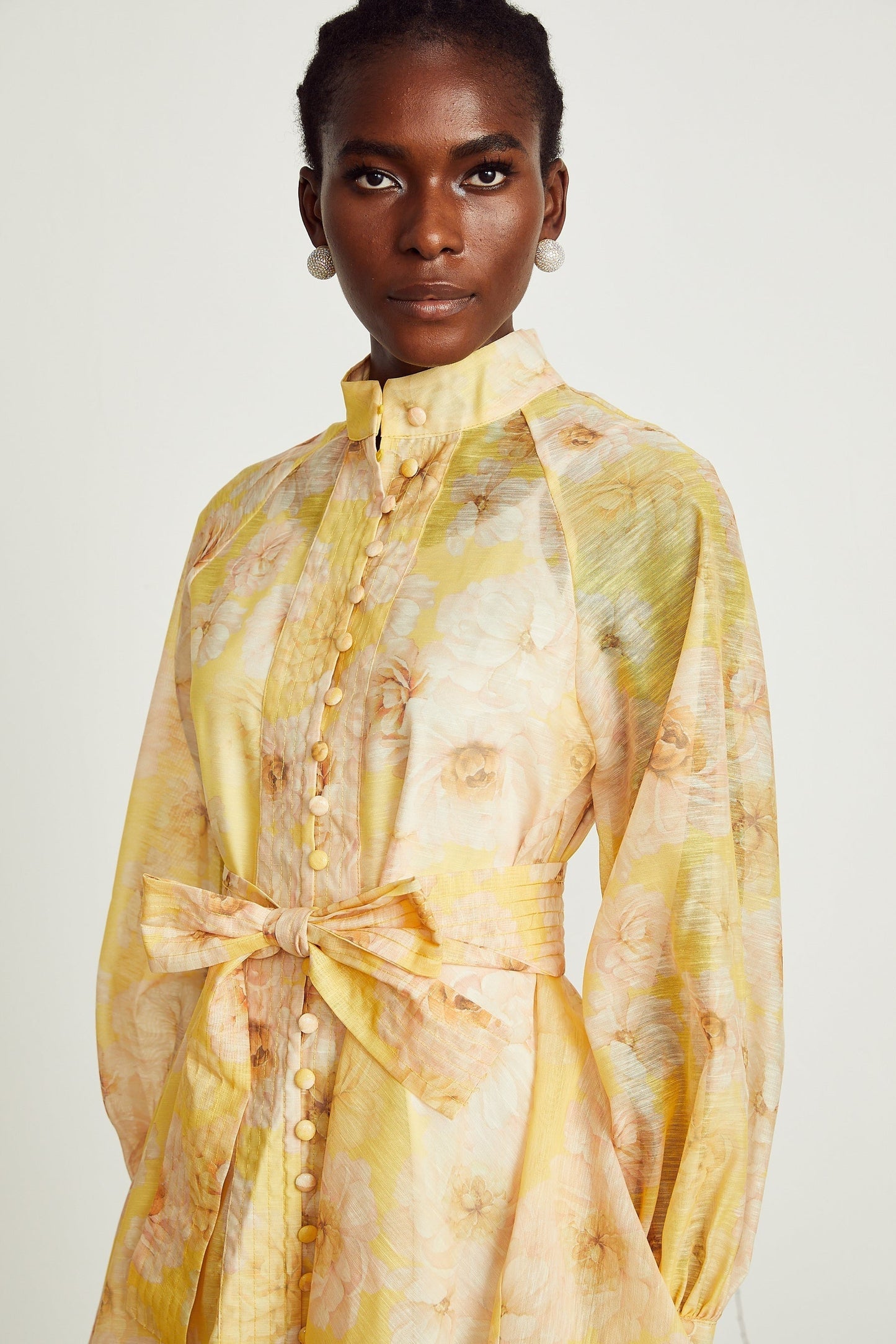 Pénélope floralprint belted mini dress