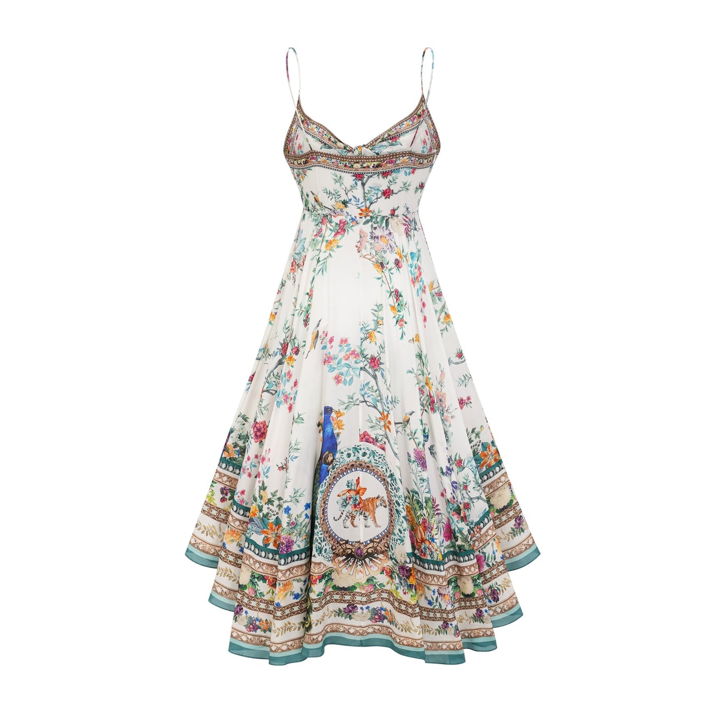Philippine floralprint embellished midi dress
