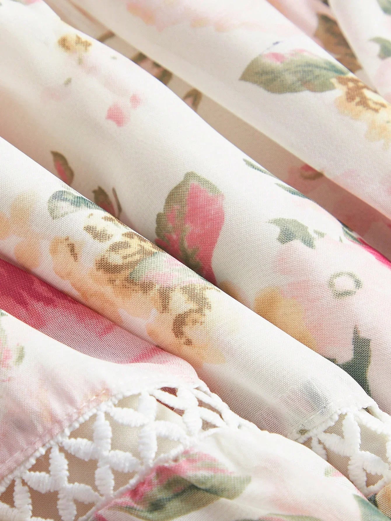 Pink Vacation Midi Dress Womens Elegant Floral Print Long Dress Colorful amp Graceful Dress For