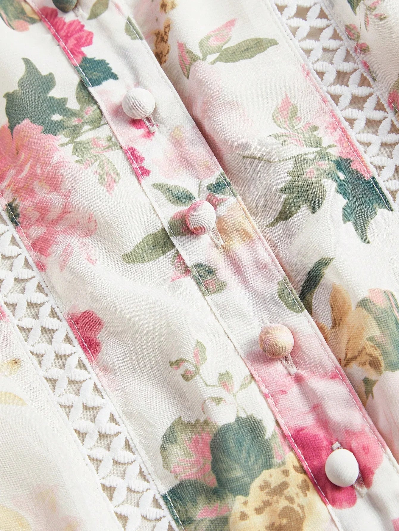Pink Vacation Midi Dress Womens Elegant Floral Print Long Dress Colorful amp Graceful Dress For