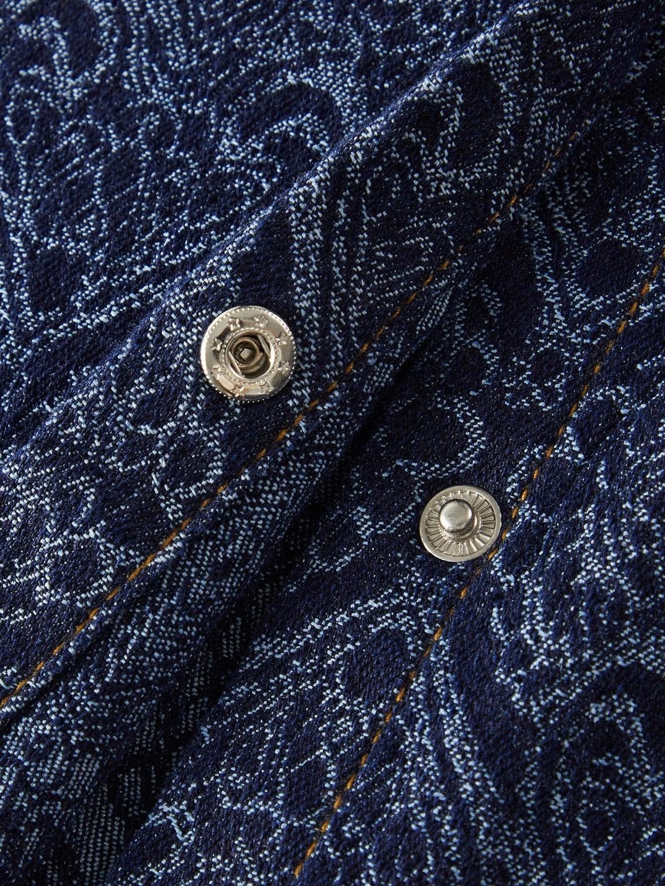 PREMIUM ALL OVER PRINT BUTTON UP DENIM TOP