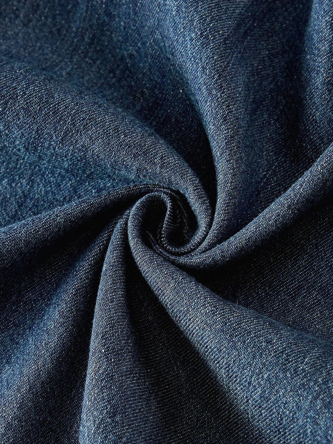 PREMIUM BELTED RUFFLE HEM DENIM DRESS