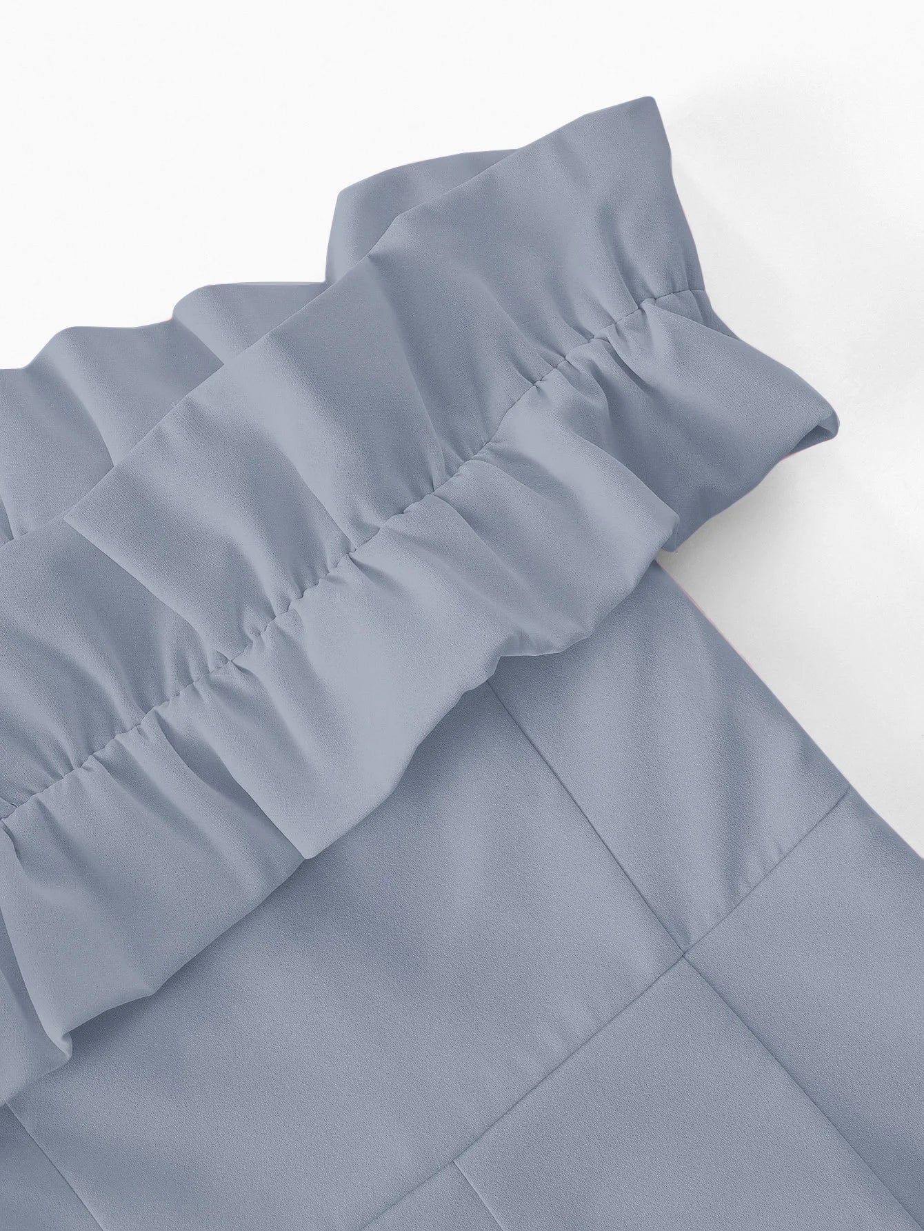 PREMIUM BIAS CUT RUFFLE TRIM DRESS