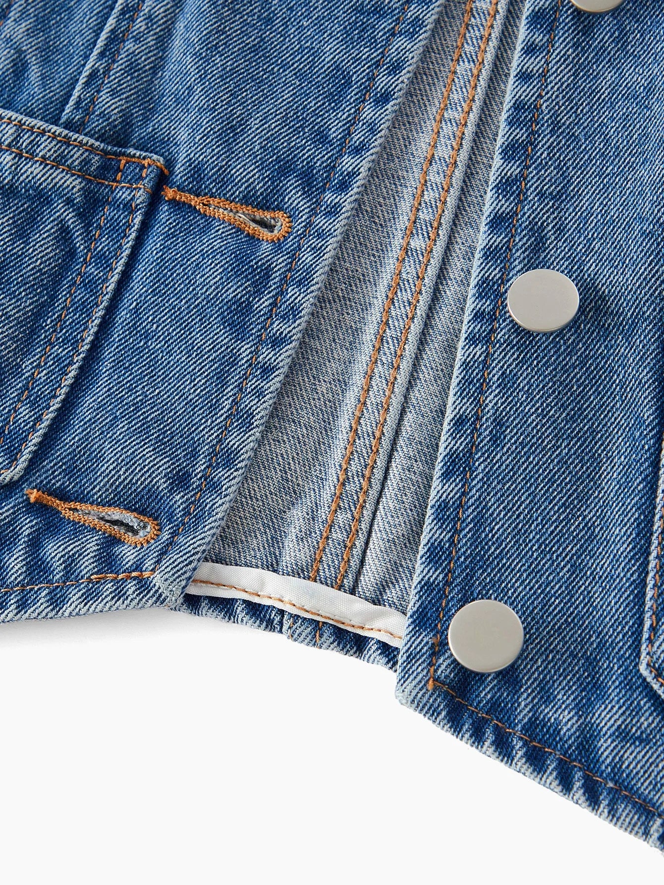 PREMIUM BUTTON FRONT DENIM TOP