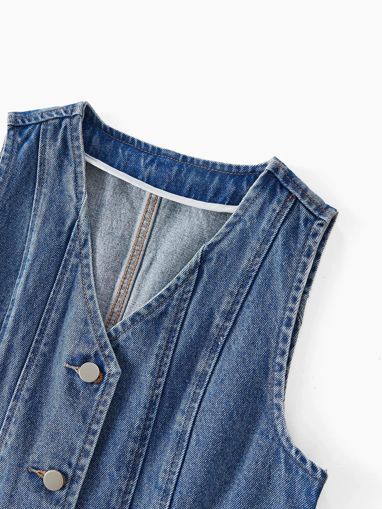 PREMIUM BUTTON FRONT DENIM TOP